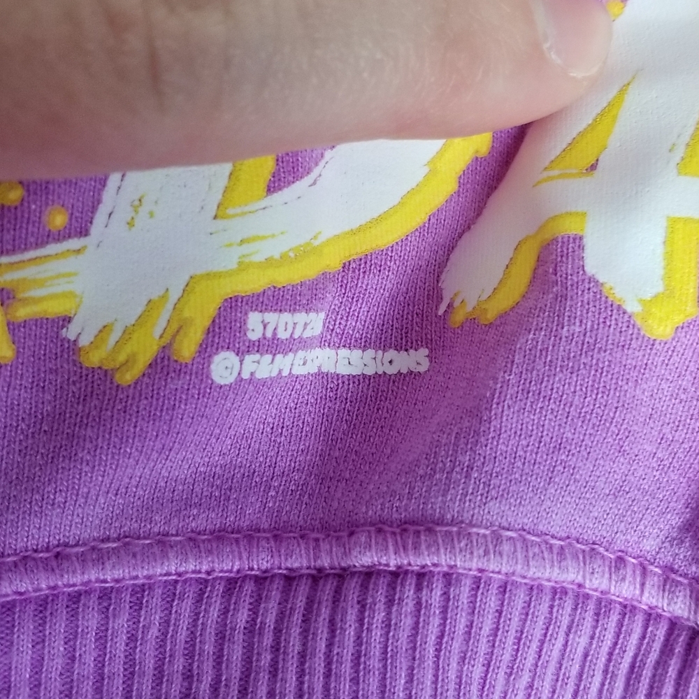 MIAMI STYLE DAYTONA BEACH FLORIDA FLORAL GRAPHIC PRINT LAVENDER SWEATSHIRT M NWT - Picture 7 of 12